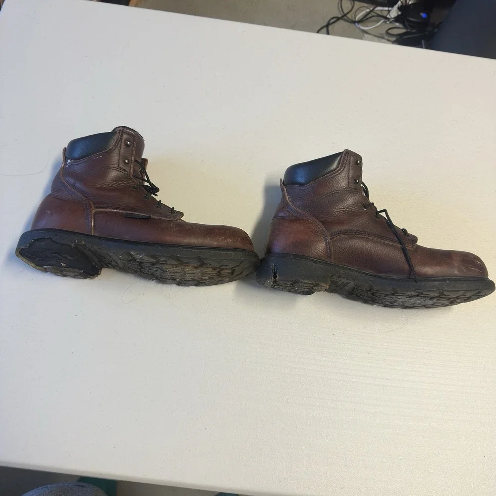Red‎ Wing 2406 Boots Mens 10.5 D Brown Supersole Safety Steel Toe Made in USA
